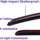 Lightronic Extra Durable Clip-on in-Channel Auto Vent Window Visor, Fits 2015-2020 Chevrolet Tahoe, GMC Yukon, Cadillac Escalade, UV Protection Rain Guard, Original Wind Deflector, Dark Smoke, 4-Pcs