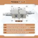 Threlaco Dual Crossover Hydraulic Relief Cushion Valve 3/8” NPT Ports 12 GPM for Control Valve Motor Cylinder