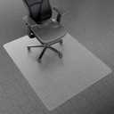 Office Desk Chair Mat for Low Pile Carpeted Floors, 53" x 45" Clear Floor Protector Mat Under Desk, Large Anti Slip Plastic Chair Mat, Easy Glide, Rectangular