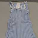 MEROKEETY Women's 2025 Summer Bodycon Midi Dress Vacation Sleeveless Ribbed Knit Striped Sweater Dresses, Small