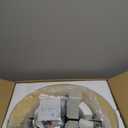 19.7" Hand-Woven Rattan Chandelier for Dining Room, 4-Light Boho Farmhouse Adjustable Hanging Light Fixture for Kitchen Island Living Room Bedroom Hallway