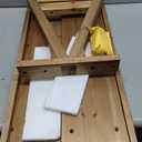 Wnutrees Farmhouse Wood Bench, Rustic Indoor Storage Bench for Entryway, Living Room, Dining Room, Solid Wood Construction, Original Wood