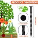 200 Count Plastic Landscape Edging Anchoring Stakes 8-Inch Garden Lawn Yard Landscaping Spikes for Paver Edging, Weed Barrier, Tent, Artificial Turf & More