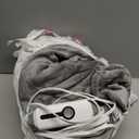 Electric Heated Blanket Full Size 72"84", Luxurious Breathable Flannel with 4 Heat Settings, 10-Hour Auto Shut-Off & Overheat Protection, for Bed & Couch, Cozy Gift - Light Grey