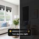RYB HOME 100% Blackout Door Window Cover for Small Window, Adhesive Room Darkening Thermal Insulated Curtain Lockdown Shade for French Door Pricacy, W 8 x L 36, 1 Panel, Grey
