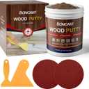 Walnut Wood Putty Filler - 9.87 Ounce Paintable Wood Filler for Furniture Repair, Quickly Repair Any Broken and Defective Wooden Furniture
