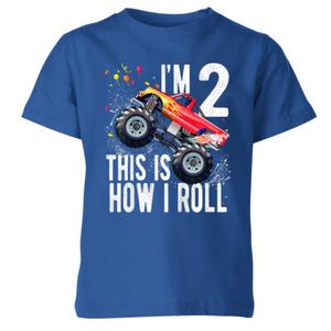 4 Year Old Shirt 4th Birthday Boy Monster Truck Car T-Shirt XS, Blue