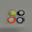 UNBREAKcable for Apple AirTag Holder - 4 Pack [Fit Tightly Design] [Easy to Install] [Hold Air Tag Securely] Waterproof TPU Shell Protective Case with 304 Stainless Steel Keychain Key Ring (Black&Blue&Orange&Green)