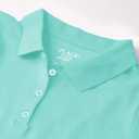 The Children's Place Girl's Short Sleeve Ruffle Pique Polo Shirt (Green, L)