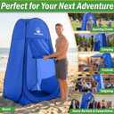 Pop Up Pod - Privacy Shower Tent, Dressing Room, or Portable Toilet Stall with Carry Bag for Camping, Beach, or Tailgate by Wakeman Outdoors (Blue), 1-Person