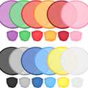 PATIKIL 10 Inch Foldable Flying Disc, 36 Pack Folding Pocket Colorful Flying Disc Bulk Set for Beach Lawn Park Camping Game, 12 Colors
