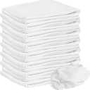 New Premium White T-Shirt Knit Rags, 100% Cotton Premium Quality Cloth Rags, Perfect for General Cleaning, Spills,Home,Staining,Polishing And More By Nabob Wipers (1Lb) (18x18 Inch (15 Pack))
