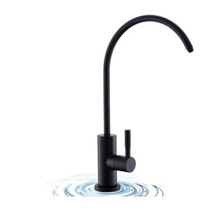 WEWE Matte Black Drinking Water Faucet Non Air Gap Stainless Steel Filtered Faucet for Kitchen Sink Reverse Osmosis System