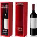 Funny Gift Emergency Box 4 x 3 x 13.78 Inch Break in Case of Emergency Box Self Defined Idea Jar Break Glass Prank Gag Gift Valentine Hilarious Office Desk Decor for Birthday Friend Coworker