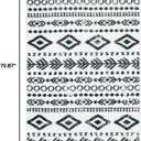 Lahome Area Rugs 4x6 Living Room, Washable Non Slip Soft White Rug, Low Pile Moroccan Tribal Print Boho Front Door Rugs, Non Skid Rubber Backed Carpet for Bedroom Play Room Office Nursery Varena