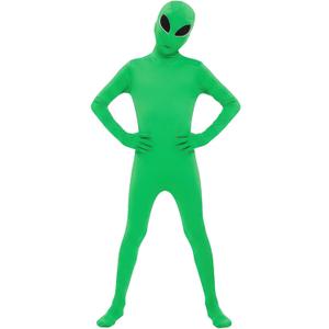 Morphsuits Alien Costume Kids, Green Alien Costumes for Boys, Boys Halloween Costume, Halloween Costumes for Kids (Small)