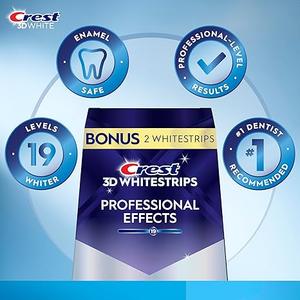 Crest 3D Whitestrips Professional Effects – Teeth Whitening Kit, 22 Treatments (20 + 2 Bonus), Each with 1 Upper/1Lower, 44 Strips – Crest 3DWhite Teeth Whitening Strips