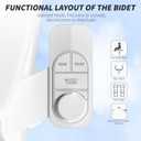 SAMODRA Non-Electric Bidet - Self Cleaning Dual Nozzle (Frontal and Rear Wash) Fresh Water Bidet Toilet Seat Attachment with Independent Adjustable Water Pressure (Classic White)