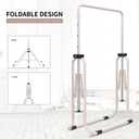 Tepemccu Expandable Gymnastics Bars, Adjustable Height Gymnastic Horizontal Bars, Children Folding Training Bar for Kids