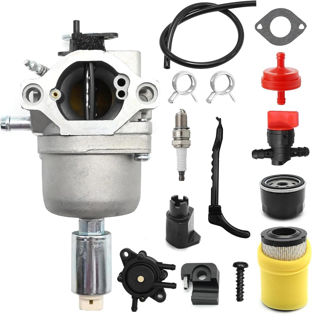 D105 Carburetor Tune Up Fit for John Deere Carburetor D100 D110 LA105 LA115 LA125 E110 X120 X145 Lawn Tractor Replacement for B S 17.5HP 19.5HP Engine Replacement for Nikki 697203