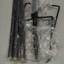 Bird Feeder Pole Kit, 95 Inch, Metal Heavy Duty Bird House Pole with 5-Prong Base, Hook for Hanging Bird Feeders