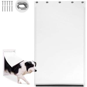 Dog Door Replacement Flaps with Screws and Grommets Washers, Compatible with PetSafe Doggy Door Pac11-11039 Pet Door Replacement Flap for Dogs and Cats Large