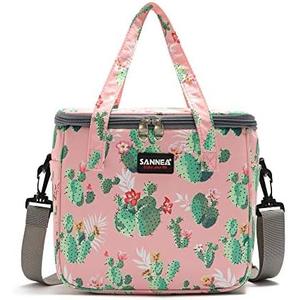 Aschar Reusable Insulated Thermal Lunch Bag Cute Lunch Box for Adult Women Work Office Outdoor Travel Picnic Beach BBQ party (Cactus)