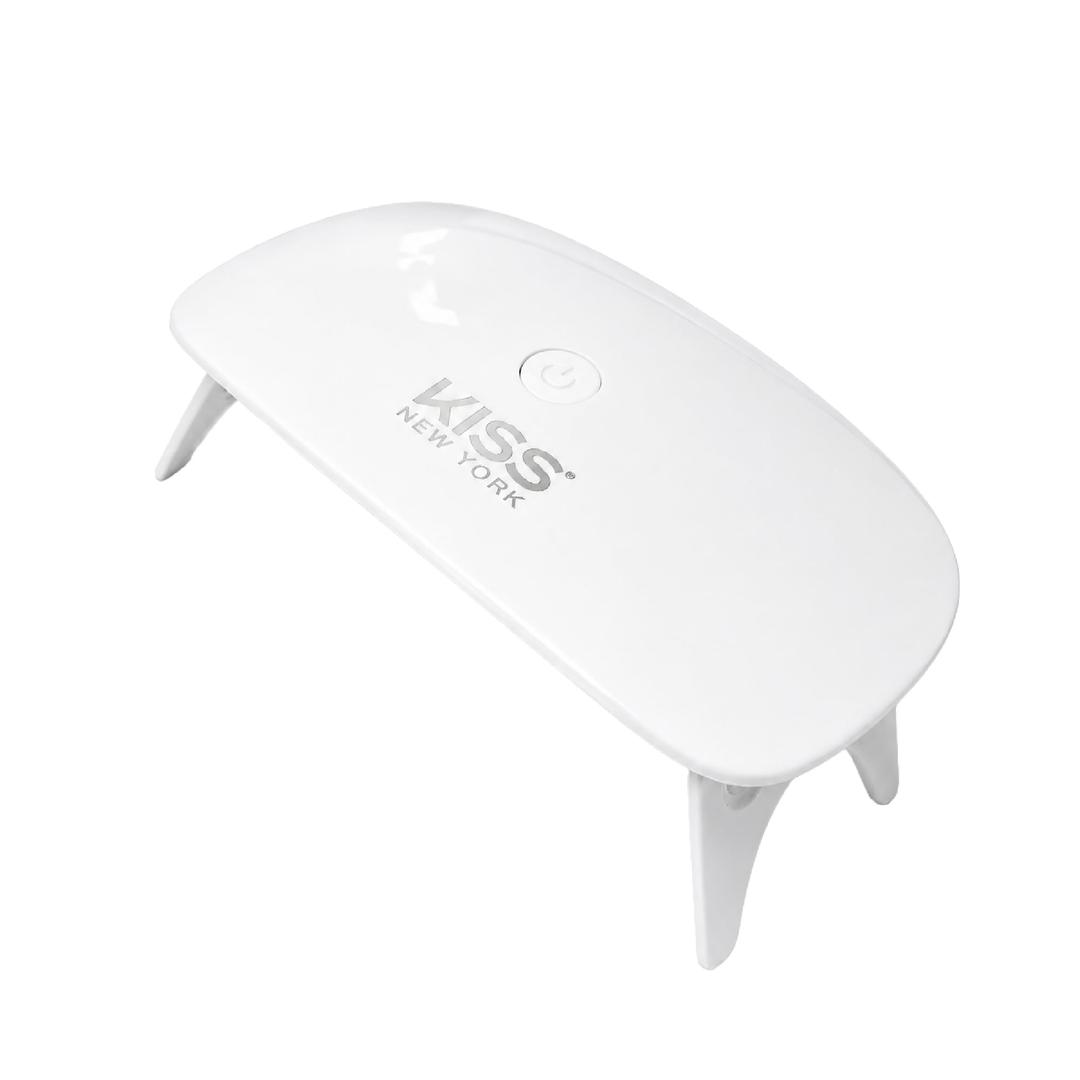 KISS NEW YORK GELUV Gel Lamp, Mini UV LED Nail Lamp for Gel Polish, 6W Portable USB Curing Light with 60S/120S Timer, 365+405nm Nail Dryer for DIY At-Home Manicure, White