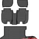 Floor Mats & Cargo Liner for Honda HRV 2022-2016 (AWD Model) All Weather Automotive TPE Liners Set Anti-Slip Waterproof Floor Liners Accessories (Car Mats+Trunk Mat) Black