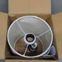 Boncoo Touch Control Table Lamp, 3 Way Dimmable Simple Night Light Lamp with White Lampshade Silver Metal Base, Small Bedside Table Lamp for Bedroom, Office, Dorm, A19 9W 3000K Bulb Included