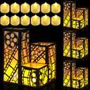 12 Pcs Movie Centerpieces for Table 3 Size Movie Night Party Decorations Paper Lantern Boxes for Theater Themed Party Supplies Wedding Birthday 3D Table Decorations (Black)