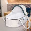 Baby Travel Bassinet Portable Bassinet with 2 in 1 Canopy for Newborn - Light Grey
