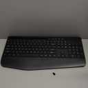 Wireless Keyboard and Mouse Combo - Full-Sized Ergonomic Keyboard with Wrist Rest, Phone Holder, Sleep Mode, 2.4G Quiet Keyboard for PC Laptop, Complete Work Setup for Office or Home -Trueque KM23 (1 PACK, Black)