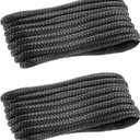 Dock Lines: 1/2" x 35' Double Braided Nylon Boat Dock Lines - Premium Boat Ropes for Secure Docking with 12" Loop - Marine Grade Boat Rope/Dock Line, Sturdy and Hi-Performance - 2 Pack
