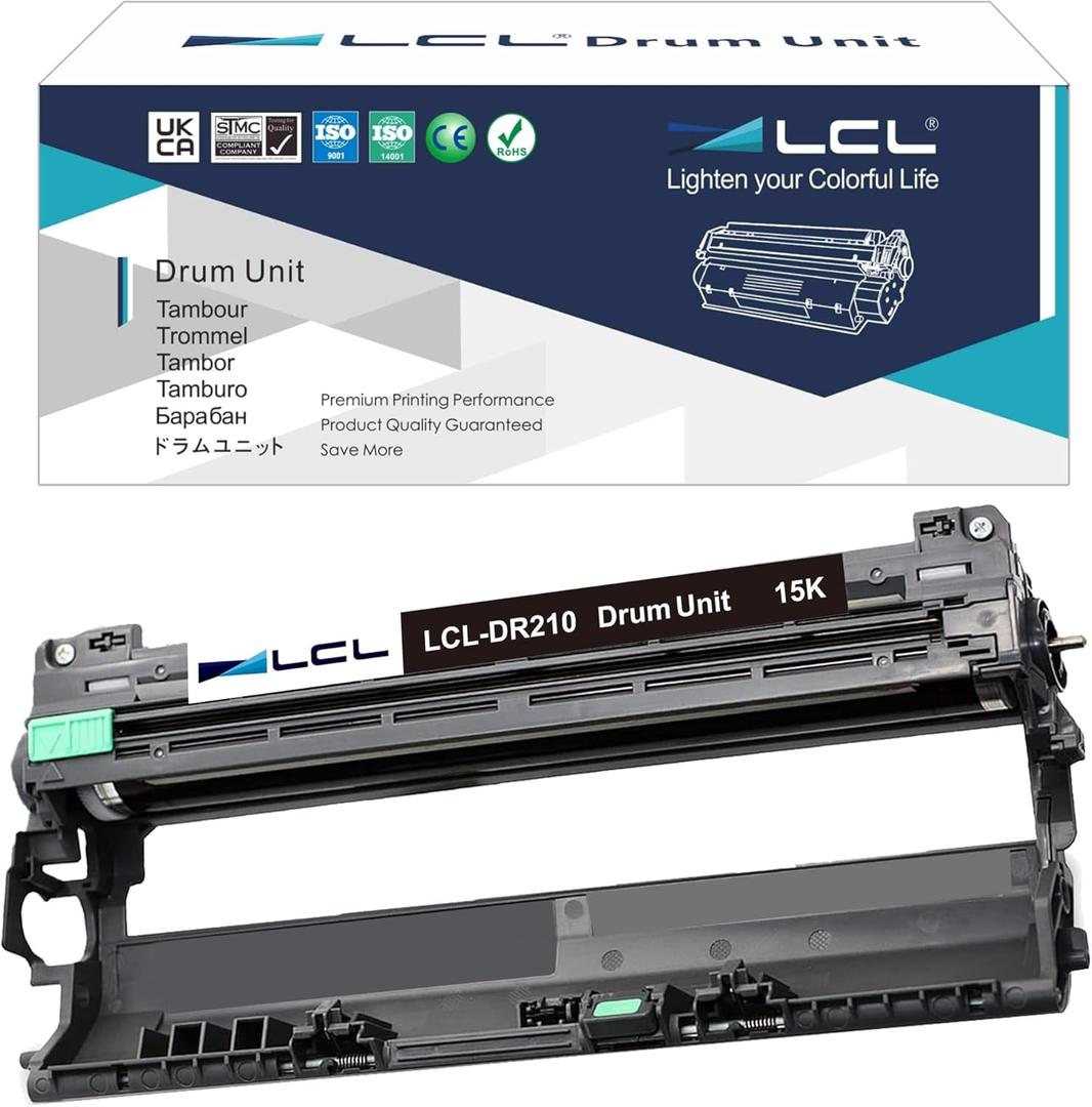 LCL DR210 Drum Unit Replacement for Brother DR-210 DR210CL DR-210CL for MFC-9125CN HL-3045CN HL-3040CN HL-3070CW HL-3075CW MFC-9010CN MFC-9120CW HL-9128CN Printer for Black/Cyan/Magenta/Yellow(1-Pack)