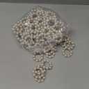 100Pcs Gold Disposable Napkin Rings Imitation Pearl Ring Napkin Holder Delicate White&Gold Beaded Serviette Buckles for Wedding Party Dinner Table Decor and Daily Use