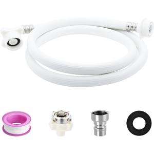 1.5 Meter Portable Washing Machine Drain Hose with Quick Connect, Universal Water Discharge Pipe Extension Kit, Flexible Replacement Hose for Compact and Standard Washers, Leak-Proof Design