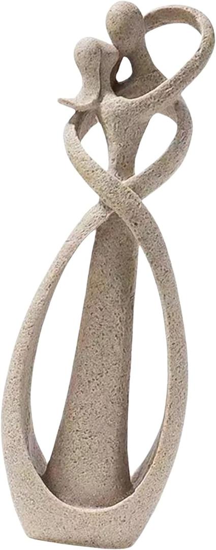 Greabuy Intimate Kiss Lover Sculpture Artistic Resins Figure for Home Decors for Couples and Enhancing Romantics