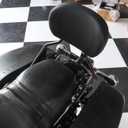 AUFER Detachable Upright Passenger Backrest Sissy Bar w/Back Rest Pad Compatible With For Touring Road King Street Glide Electra Glide Road Glide FLHR FLHX FLHT FLTR 2009-2025 (Black