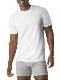Hanes Mens Cotton, Moisture-wicking Crew Tee Undershirts, Multi-packs, White - , Large US