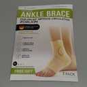 ZOELION Ankle Brace Compression Support with Removable Fishnet Strap, 3D Knit Plantar Fasciitis Relief Achilles Tendonitis Brace, Ankle Compression Sleeve for Pain Relief & Injury Healing, Black/XL