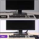 Cord Protectors from Pets No Chew 8.2ft 1/2inch, YCLYC Spilt Wire Protector Tubing Cable Sleeve, Black Cord Wrap Cable Organizer, Power Wire Organizers for Cords, Cable Management Under Desk, Computer