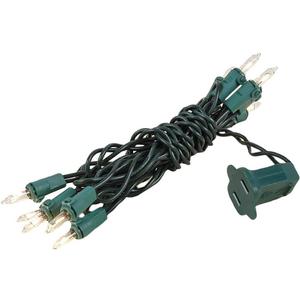 Novelty Lights 5 Feet 10 Bulbs Vintage Short Mini Light String, Clear Bulbs on Green Wire, 4-Inch Spacing Fairy Lights, Connectable End-to-End, UL Listed for Indoor/Outdoor