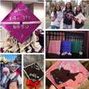 Newrara Unisex Matte Adult Graduation Cap Only (Black)