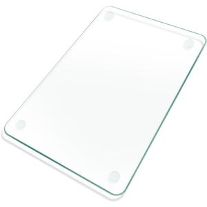 KimiDitt Tempered Glass Cutting Board, 18x24" Cutting Board for Kitchen Counter,Large Size Clear Glass,with Non-Slip Feet, Scratch Resistant,Heat Resistant