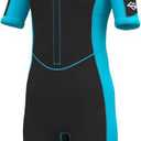 Hevto Kids Wetsuit Shorty for Boys Toddler Girls Youth 2mm Neoprene Thermal Wet Suit Front Zip for Swimming Snorkeling Surfing Diving, Size 7
