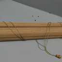 No Drill Bamboo Blinds for Interior Windows, Bamboo Shades for Indoor Windows, Roller Shades for Indoor Window and Outdoor Patio, Easy to Install for Home & Porches, 36"W x 64"H