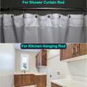 uxcell 1'' Dia Stainless Steel Pole Sockets Flange Rod Holder Bracket Support for Bathroom Closet Curtain, Set of 8, Black