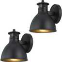 2 Pack Outdoor Motion Sensor Light, Anti-rust Waterproof Wall Light Fixtures, Dusk to Dawn Outdoor Lighting, A19 Base Outdoor Lights for Patio Garage Porch Barn House Garden Backyard (Bulbs Included)