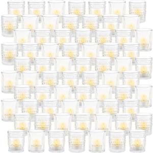 70pcs Assorted Votive Candle Holders - Clear Glass Tea Lights Candle Holder in Bulk, Tealight Candle Holder for Table Centerpiece Wedding Decor Home Decoration